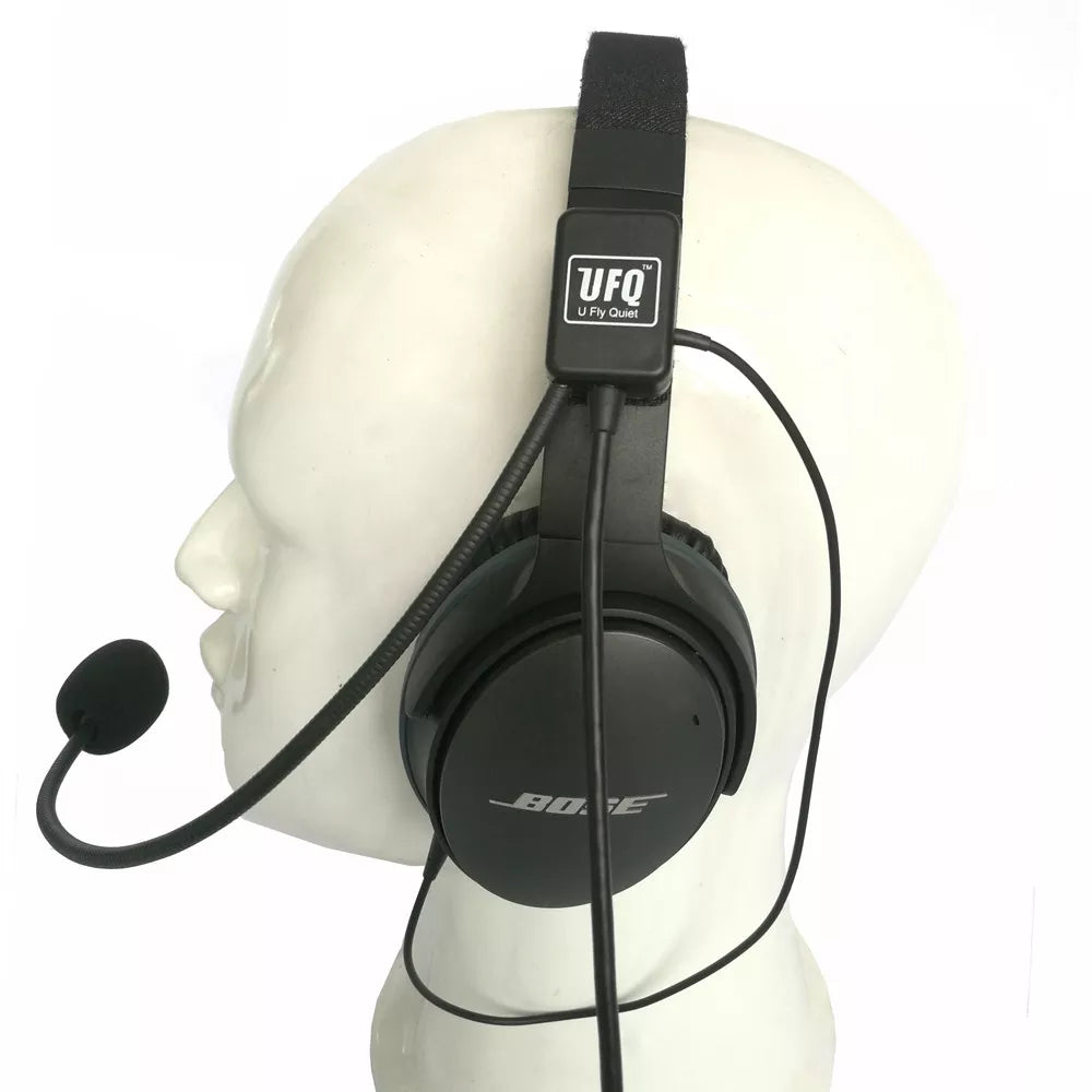 UFQ AV Mike-2 Aviation Headset Microphone Suit for Bose QC25,QC35 Also Can Work With  Sony or Sennheiser Headphone  Good Quality