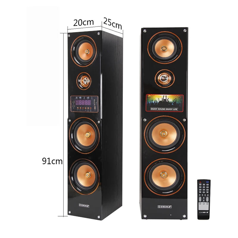 6.5 Inch 200W High-Power Floor-Standing Three-Way Speaker With Dual Bass Home Theater Hifi Fever Speaker High Fidelity One Pair