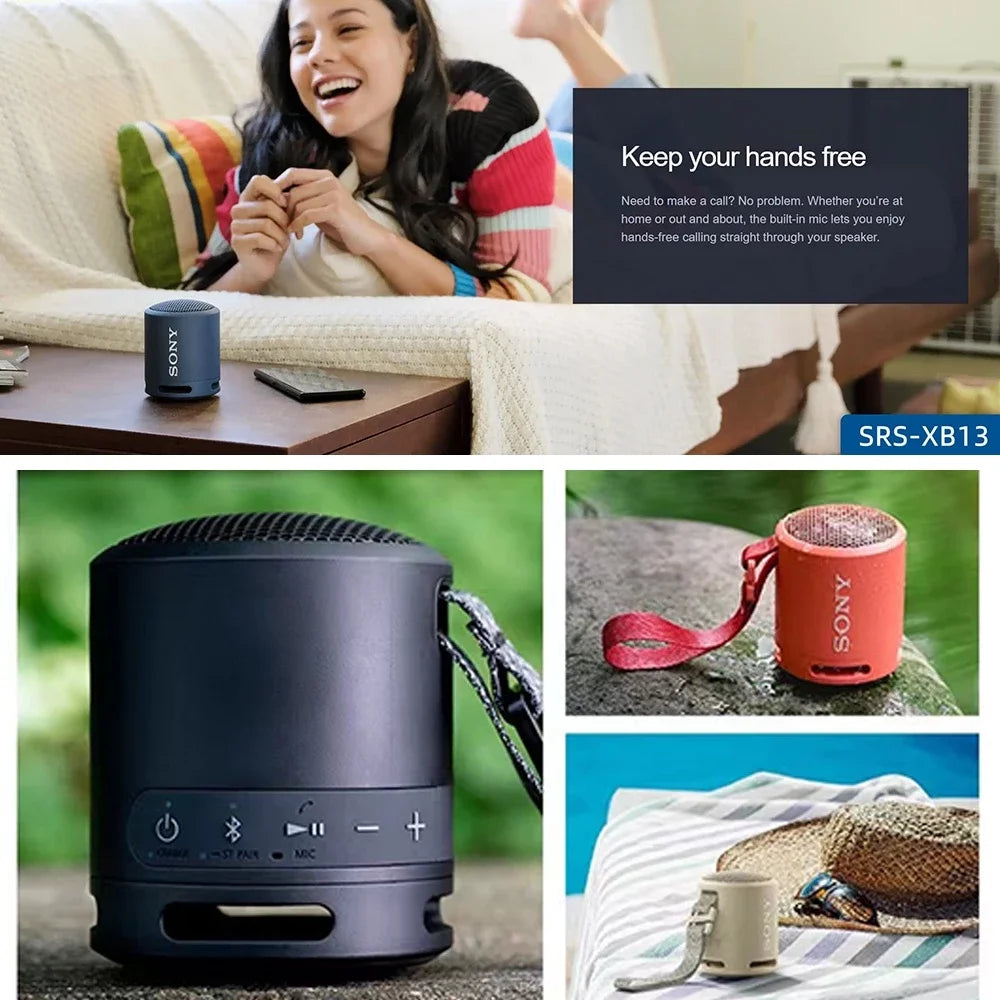SONY SRS-XB13  Wireless Bluetooth Speaker Portable EXTRA BASS IPX6 Waterproof Outdoor Stereo Music Tweeter Speakers