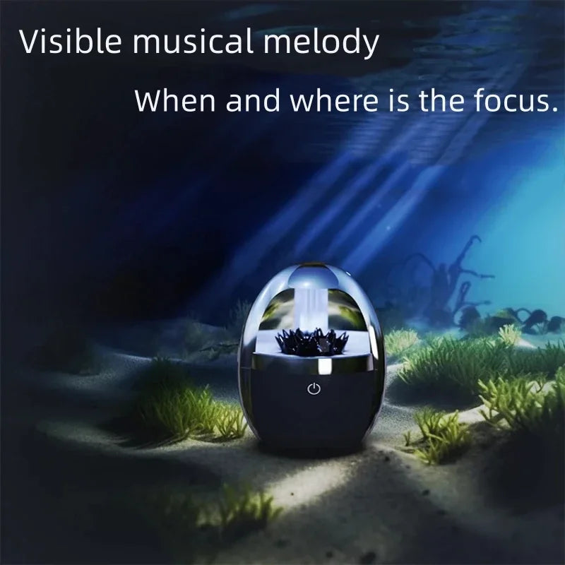 New Venom Ferrofluid Speaker - Dancing Ferrofluid Bluetooth 5.0 Wireless Speaker With 4-Color Adjustable Light Desktop Subwoofer