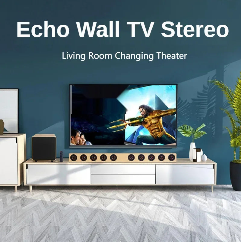 High Power Soundbar TV Wooden Wireless Bluetooth Speakers 2.1 Channel Home Theater System Sound Box Subwoofer 3D Stereo Boombox