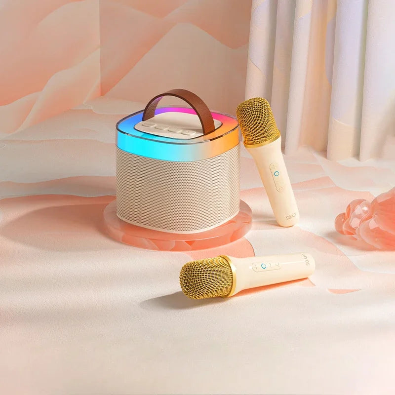 SOAIY SK2 Wireless Bluetooth Speaker With Microphone AI Voice Control for Small Family Gatherings Indoor Picnic Gaming Speaker