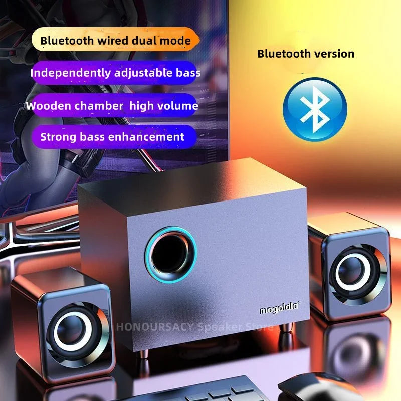 HIFI High Sound Quality Wooden Bluetooth Speaker 360 Stereo Subwoofer Music Center Home Theater Sound System Caixa De SomPara P