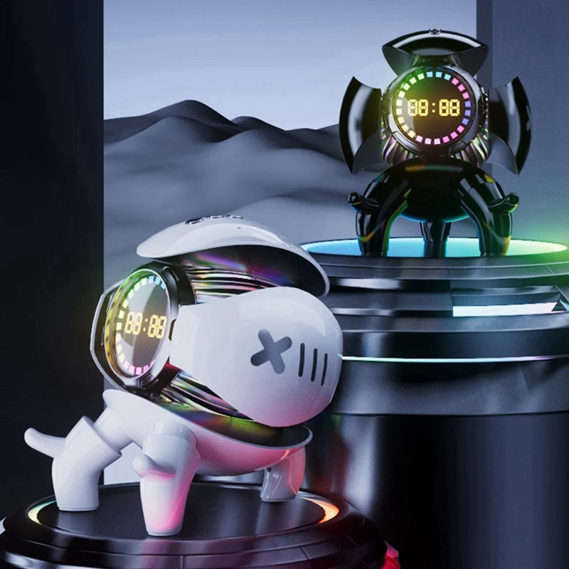 Smart Robot Monster Bluetooth Speaker Portable Stereo Alarm Clock AI Interactive Toys Wireless Audio TF Card FM Radio