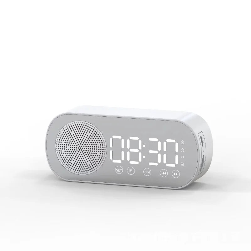 Digital Wireless Bluetooth Speaker Multi-Functional Loud Subwoofer Clock Mini AI Smart Alarm Clock Speaker Portable