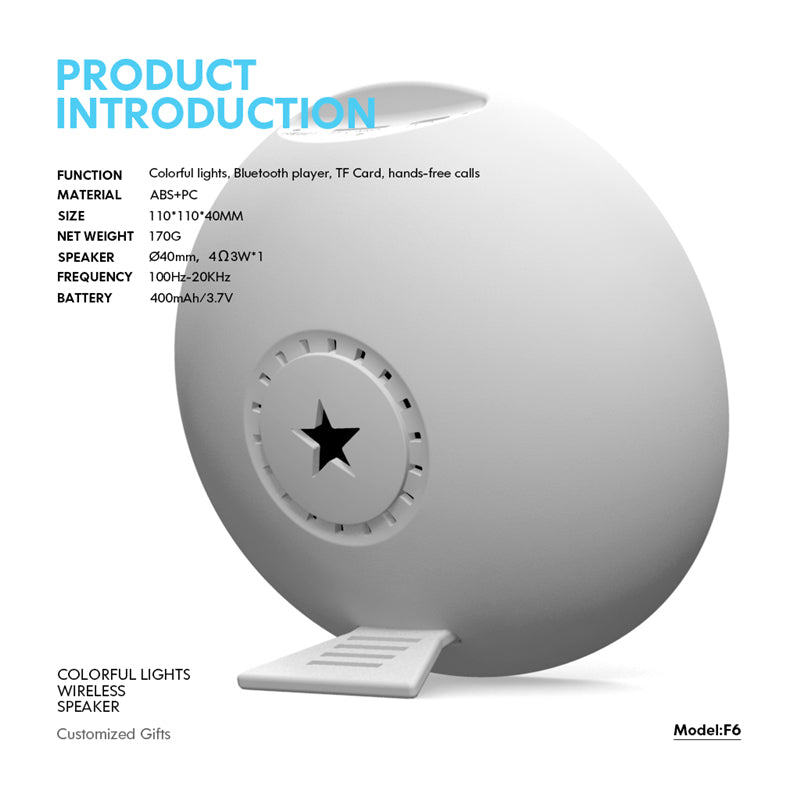 Portable Multimedia Blue Tooth Speaker Smart Table Lamp Light Alarm Clock Led Touch Light Speaker for Home