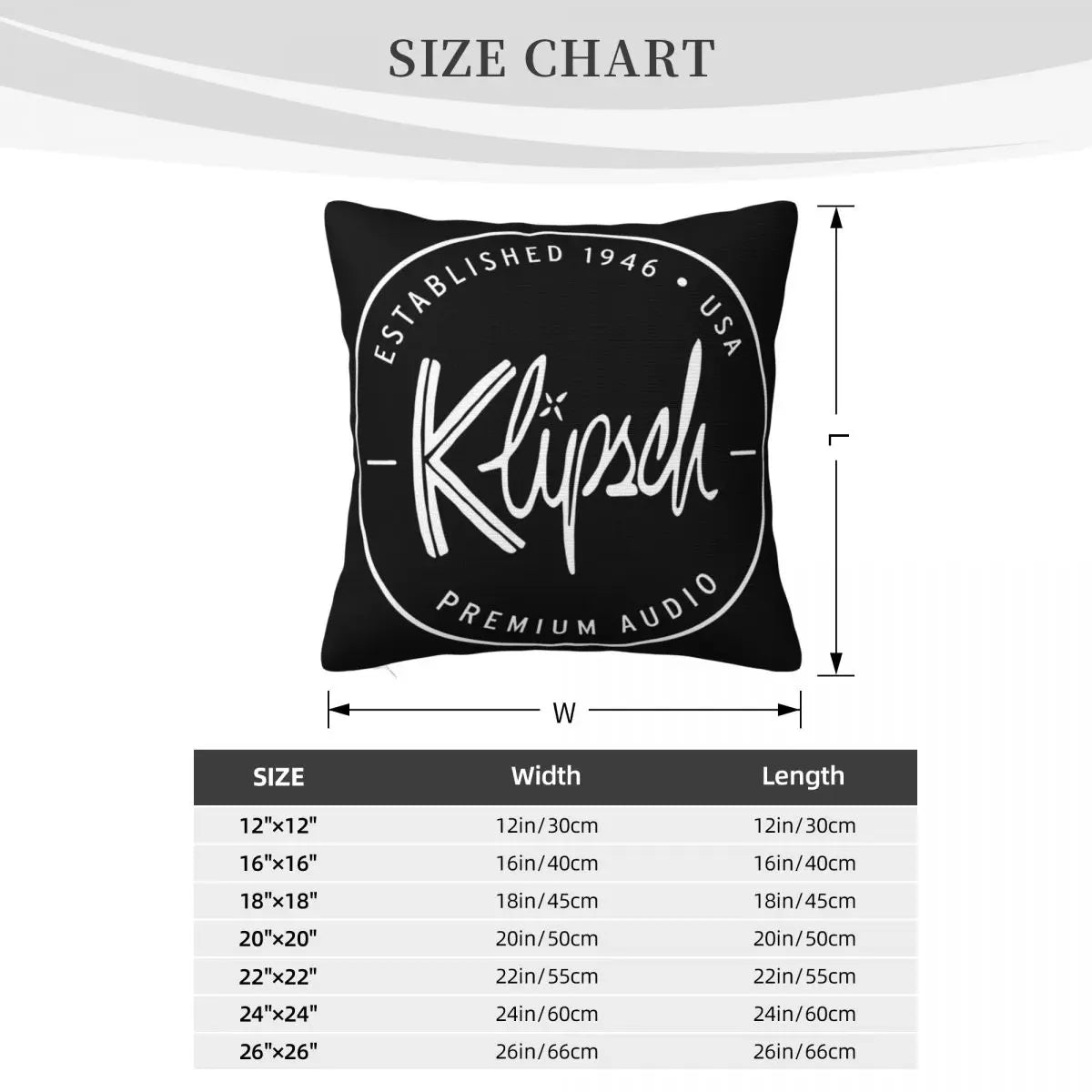 Klipsch Loudspeaker Avail Vintage Gift for Men Women Funny Simple Design Oversize Style Pride Game Pillow Case