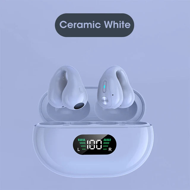 Q80 Tws Mini Stereo Wireless Earphone BT5.3 Touch Control Gaming Headsets Earclip Design Earbuds Sport Over Ear Hook Headphones