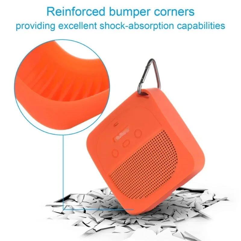 Portable Protective Bluetooth Speaker Cover Case for Bose SoundLink Micro Shockproof Soft Silicone Gel Cover Container