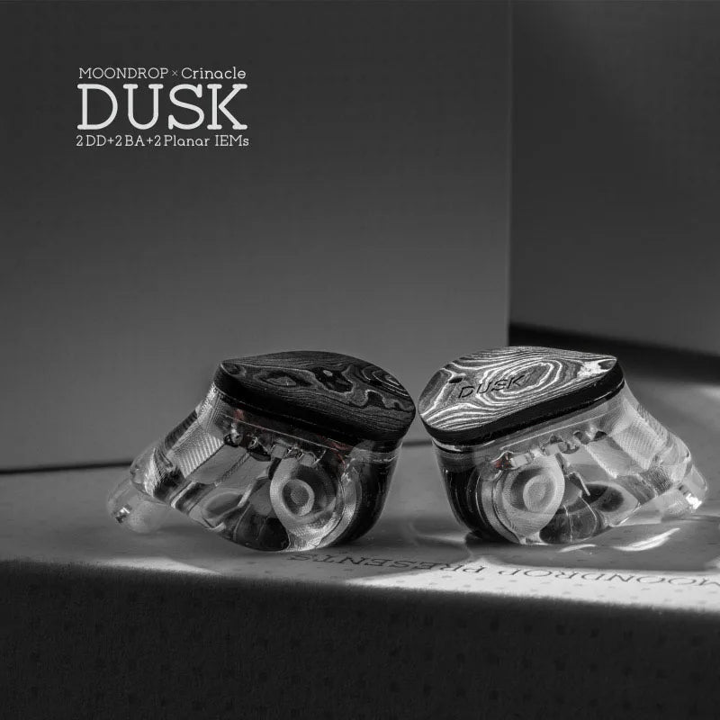 MOONDROP X Crinacle DUSK 2DD+2BA+2Planar In-Ear Headphone With 0.78 2pin Cable Earphone 3.5mm/Usb-C Plug
