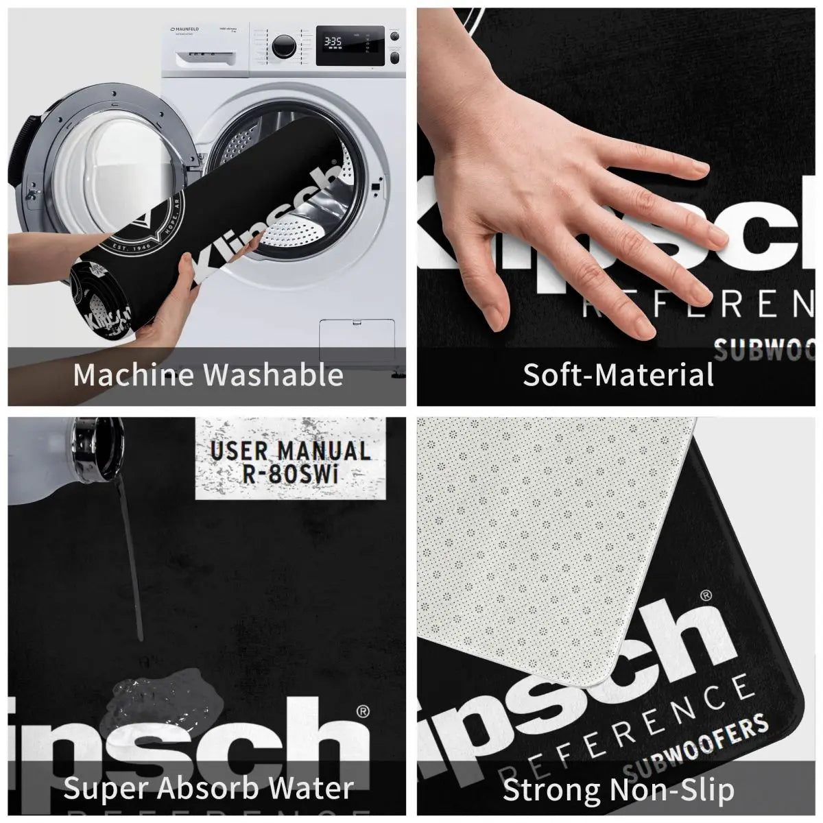 Klipsch Rug Carpet Fashion Soft Tablecloth Glass Mat for Bathroom Marble Home