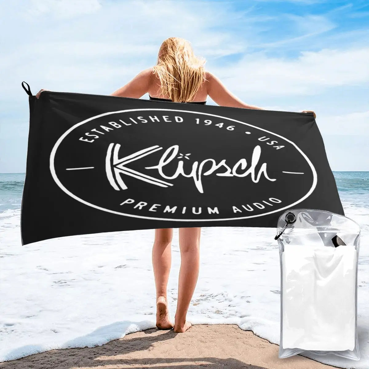 Klipsch Loudspeaker Avail Vintage Gift Polycotton Bath Towel Fitness Girls Towel Large Beach Towel Xxl Fitness for Pool Hotel
