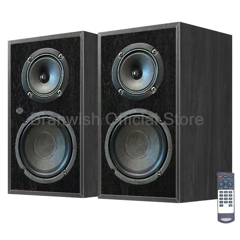 2Pcs 160W 5.25 Inch Active Speaker 2-Way Bookshelf Audio Sound Box 5.0 Blutooth HIFI Fever Surround Amplifier for Karaoke PC TV