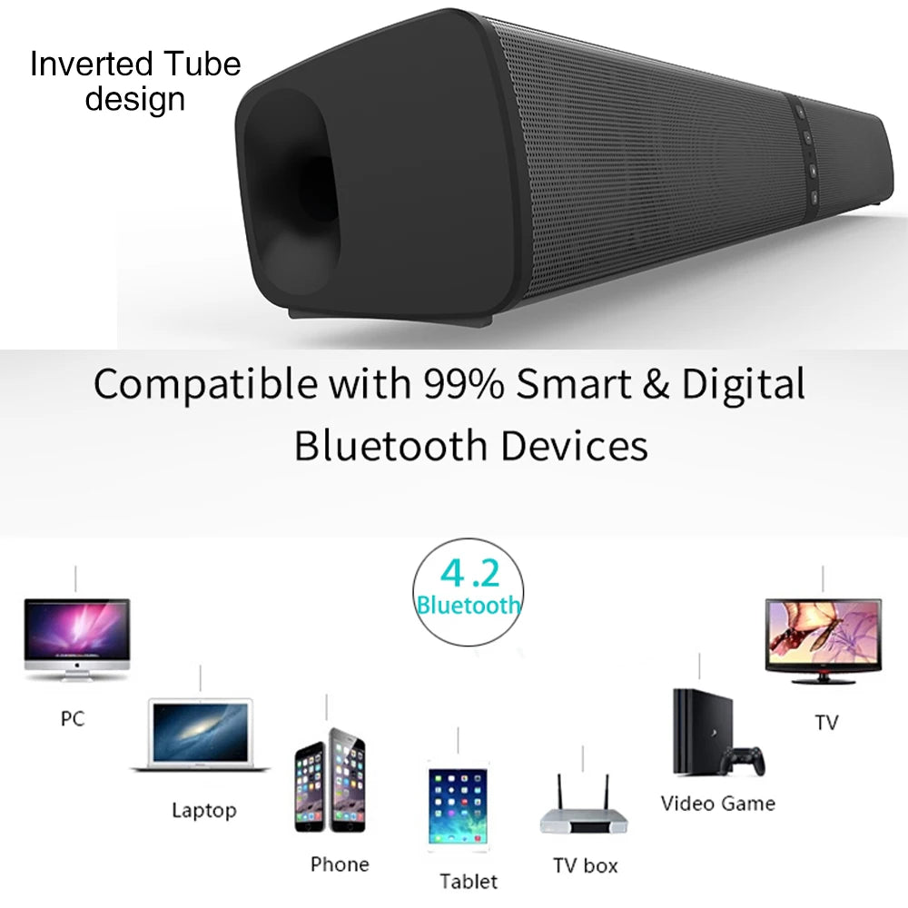 TV Speaker Wireless Bluetooth Speaker Separated Sound Bar Music Center Column for Computer Subwoofer for TV With Fm Radio TF AUX