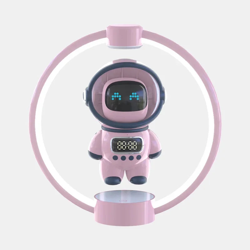 The New Maglev AI Intercom Astronaut Clock Alarm Clock Display Sleep Night Light TF Plays Smart 5.1 Bluetooth Speaker