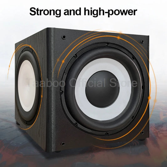 12 Inch Active Subwoofer Speaker High Power HiFi Wooden Subwoofer High Fidelity Extra Bass Mode Home Theater Amplifier Sound Box