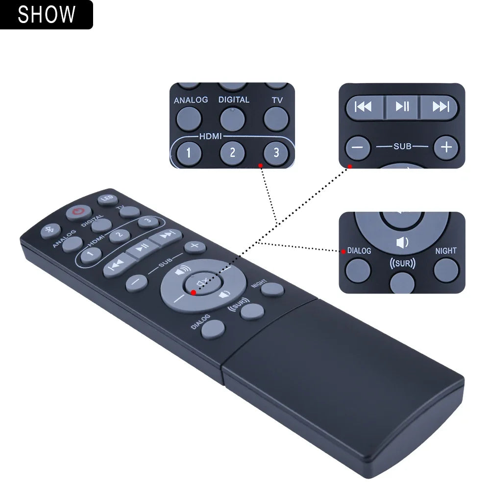 ACCOONA New Replacement Remote Control for Klipsch RSB11 RSB-11 RSB14 RSB-14 1063787 RT1063787 Sound Bar Audio System