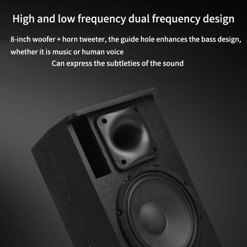 8 Inch 8ω/150w High Power Bass Speaker KTV Home Full-Frequency Floor Speaker Professional Private Room Conference Stage Audio