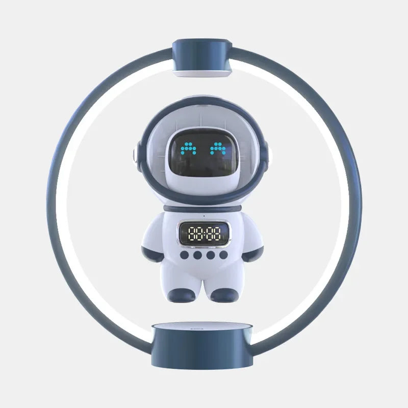 The New Maglev AI Intercom Astronaut Clock Alarm Clock Display Sleep Night Light TF Plays Smart 5.1 Bluetooth Speaker
