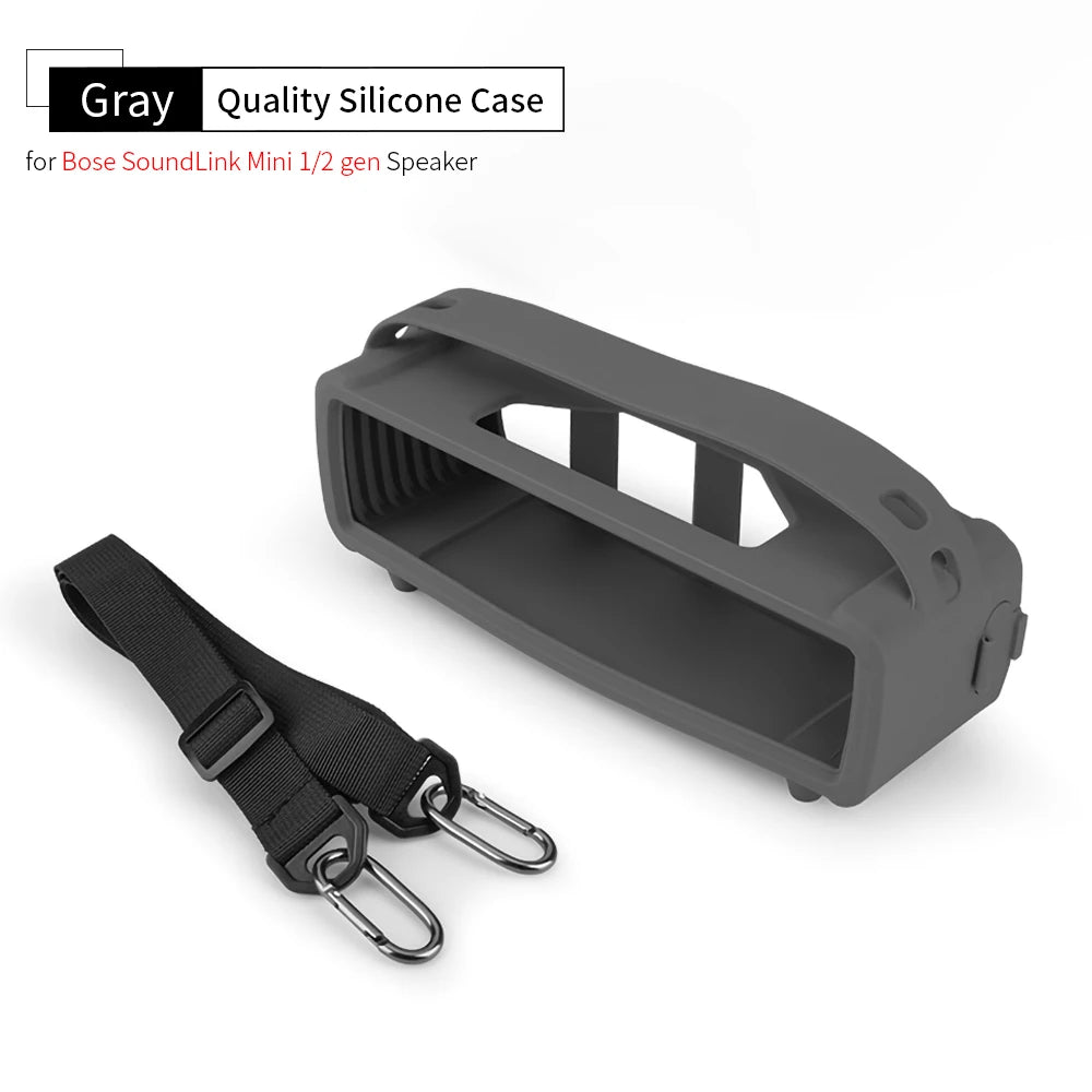 Speaker Cover for Bose SoundLink Mini 1/2 Gen Protect Silicone Case Portable MINI II Speaker Shell Outdoor Carry Sleeve