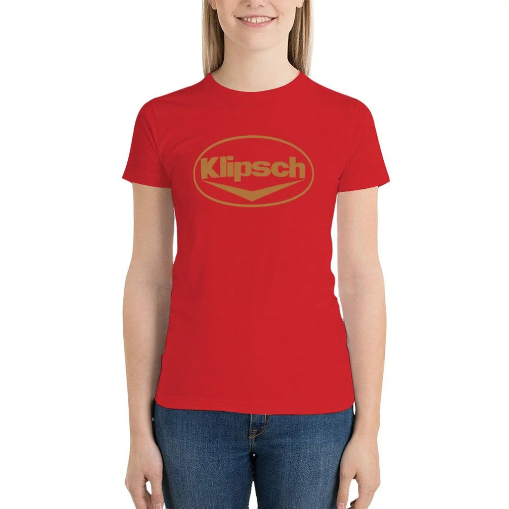 Klipsch Logo T-Shirt Plus Size Tops Cute Clothes Tops Women Clothes