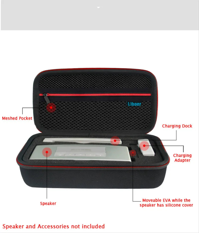EVA Hard Storage Bag for Bose Soundlink Mini 1/ 2 Portable Travel Carrying Case Bag With Protective Silicone Case Speaker Case