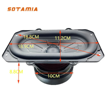 SOTAMIA 1Pcs 8 Inch Subwoofer Audio Speaker Heavy Bass Runway-Shaped Long-Stroke Home Music Hifi Modification for JBL Boombox 3