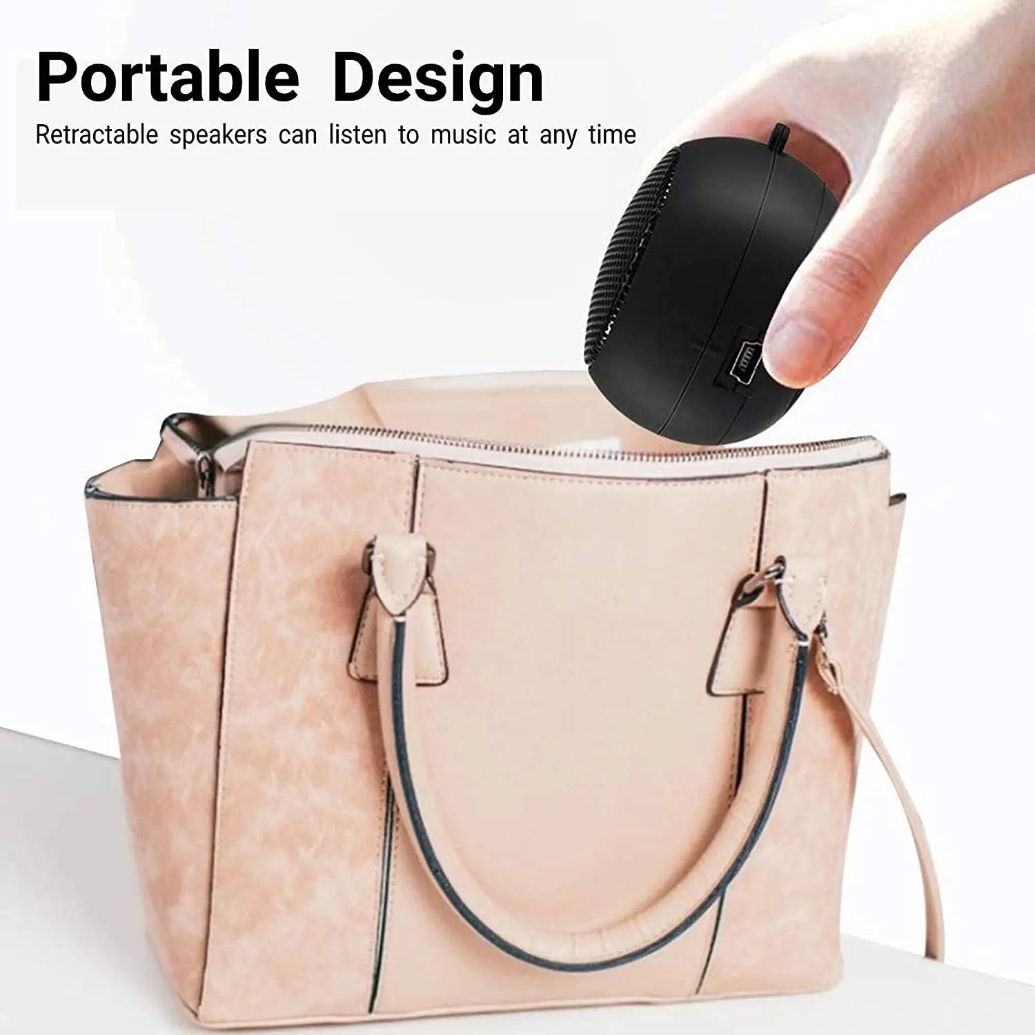 Mini Speaker Portable Rechargeable Travel Speaker With Aux Input Wired 3.5mm Headphone Jack