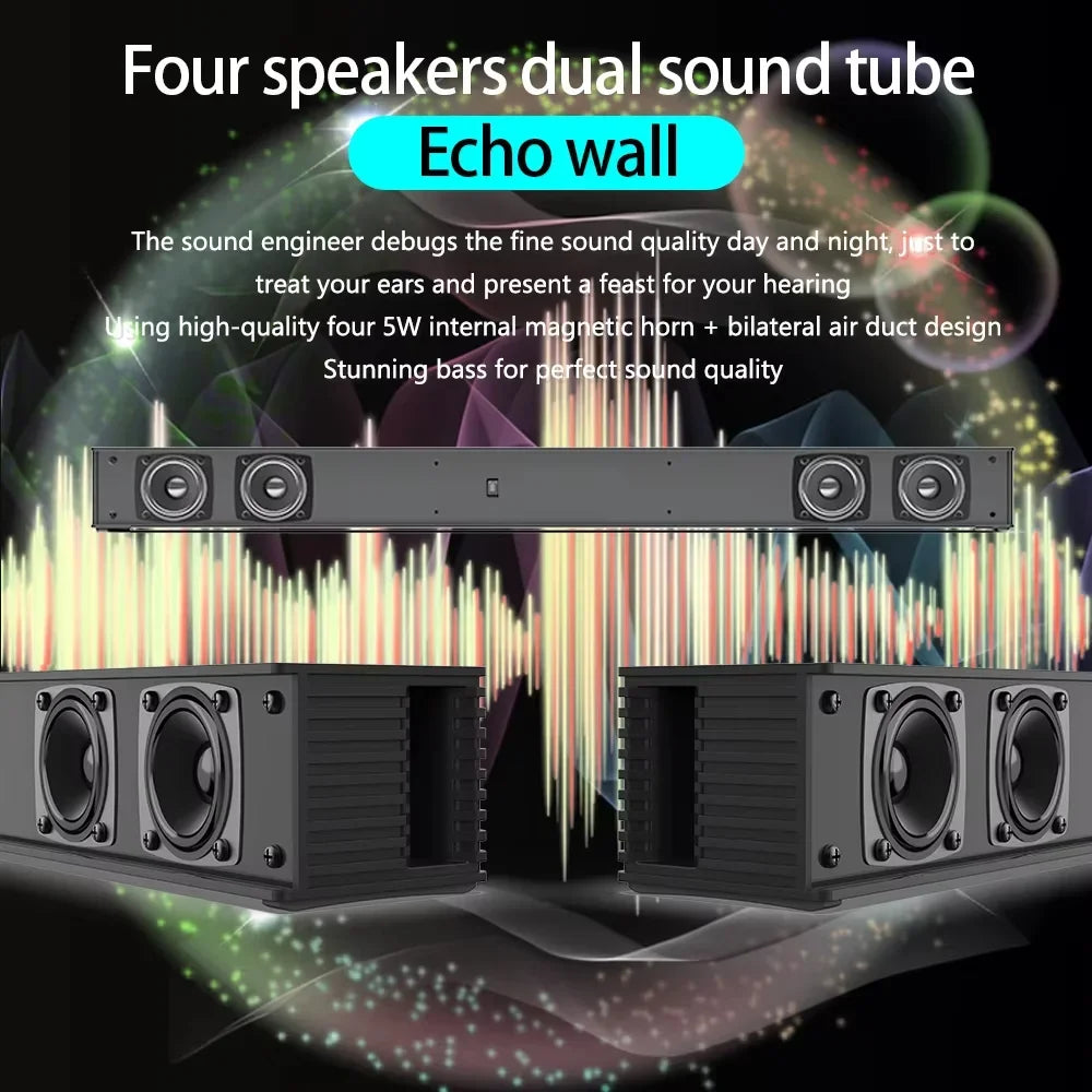 TV Soundbar HiFi Speaker Home Theater Sound Bar Bluetooth-Compatible Speaker Support Optical HDMI-compatible for SAMSUNG SONY TV