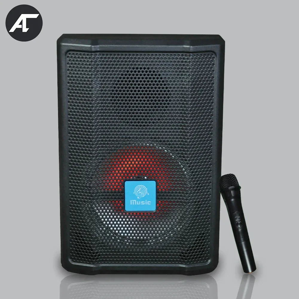 10W Bluetooth Speaker 8 Inch Portable Sound Box Subwoofer Wireless Fm Radio 3D Stereo Karaoke Column Support Remote Control Mic