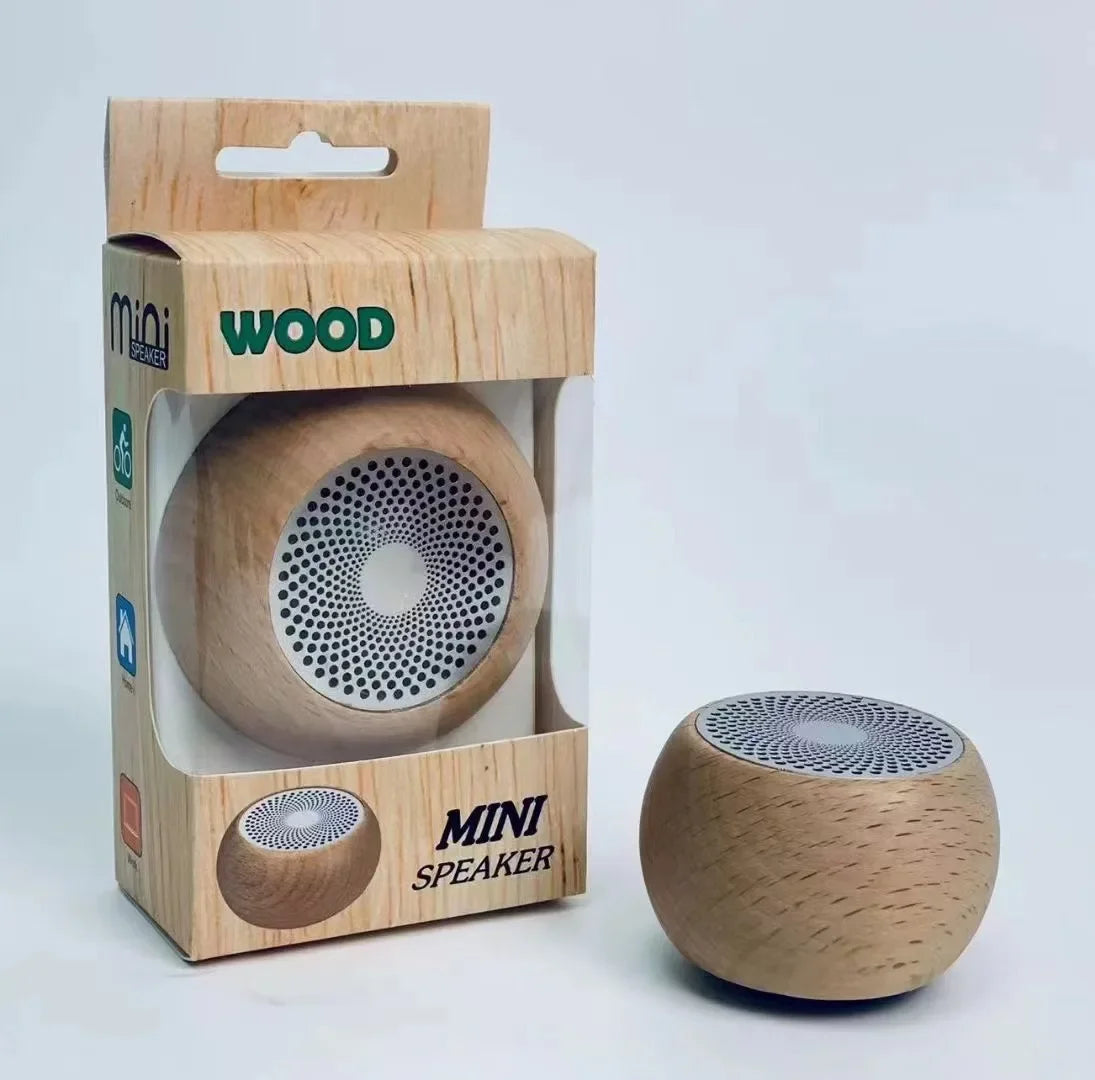 Retro Wooden Bluetooth Speaker Portable Creative Gift Solid Wood Mini Subwoofer Outdoor Small Audio Music Player Stereo Sound