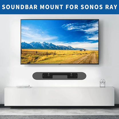 Sound Bar Wall Mount Bracket Speaker Stand for Sonos Ray Soundbar Floating Style Mounting Bracket Mount Wall Under TV