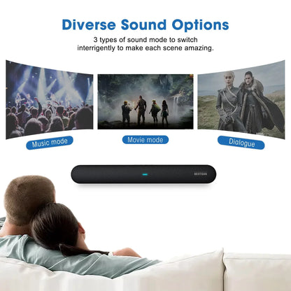 100W Soundbar High-Quality Bluetooth Speaker Multifunctional Dolby Echo Wall Subwoofer Home Sound Box With FM Radio RCA Remote