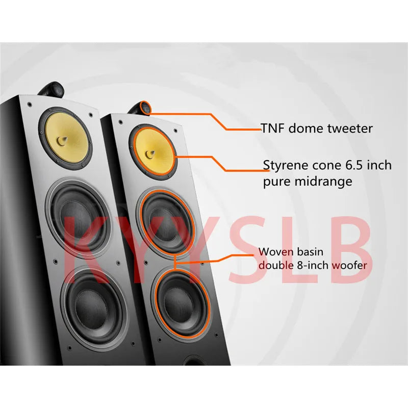 250W 8-Inch Floor Passive Speaker High-Fidelity Three-Way Surround Speaker Nautilus Speaker High-End Home Theater Speaker