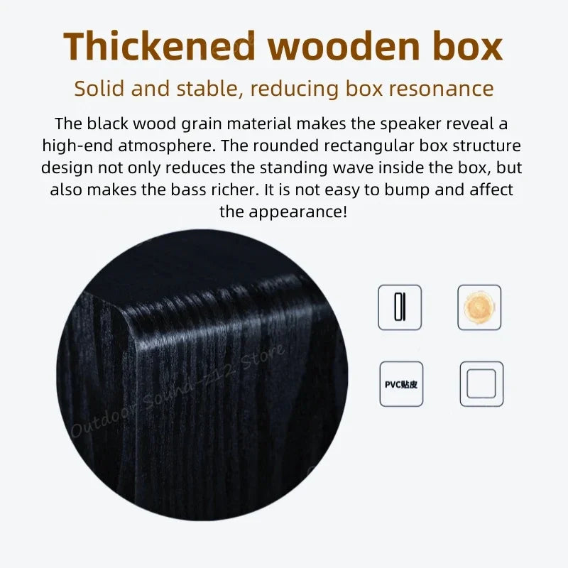 Ibass SU650D 100W High-Power Subwoofer Home Theater Hi-Fi Bass 6.5-Inch Wooden Active Subwoofer 110v-220v Wide Voltage