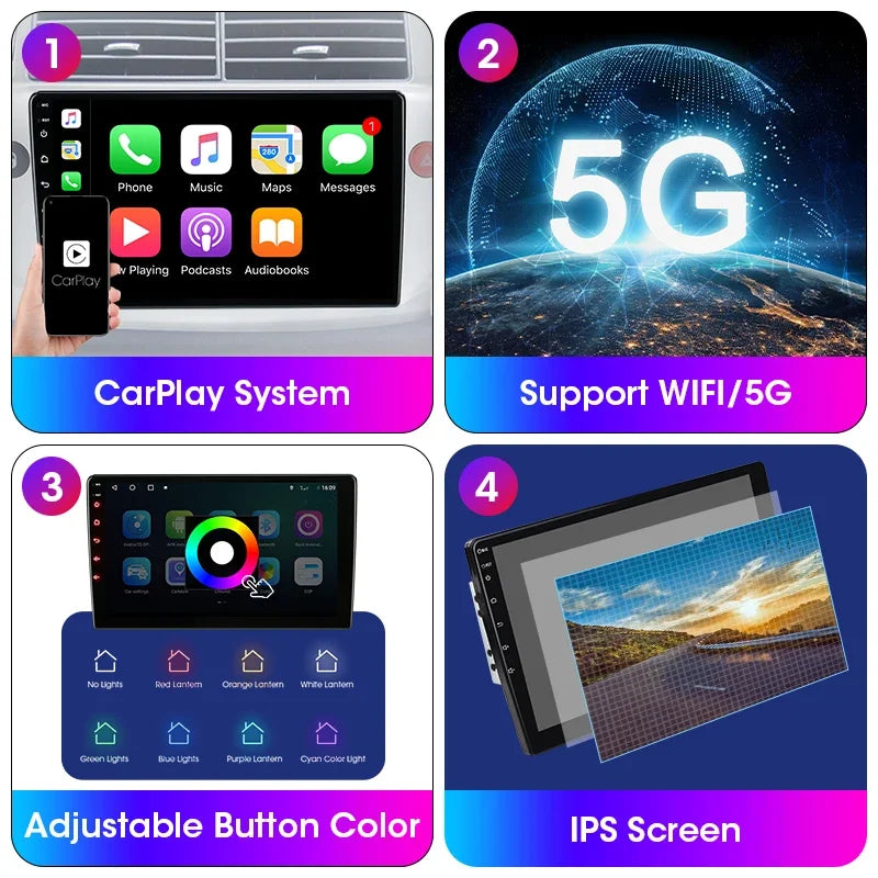 2 Din Android 12 for Mazda 3 2004-2009 Car Radio Multimedia Player Stereo Navigation With BOSE Carplay Speakers Head Unit Video