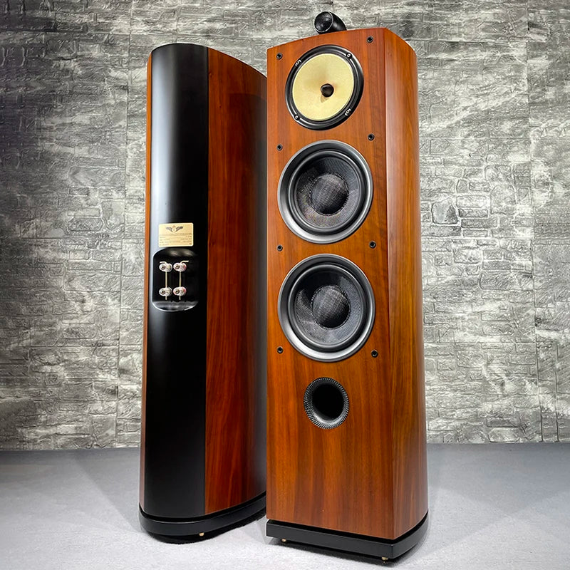 Balenald Home Theater System Nautilus Audio 801 Dual 8-Inch Bass Fever HiFi Three-Way Floor-Standing Passive Speakers