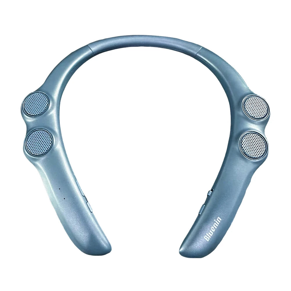 Neckband Speaker Bluetooth-Compatible 5.0 Wireless Stereo Speaker 15H Playtime Wearable Speakers IPX4 Waterproof for Game Play