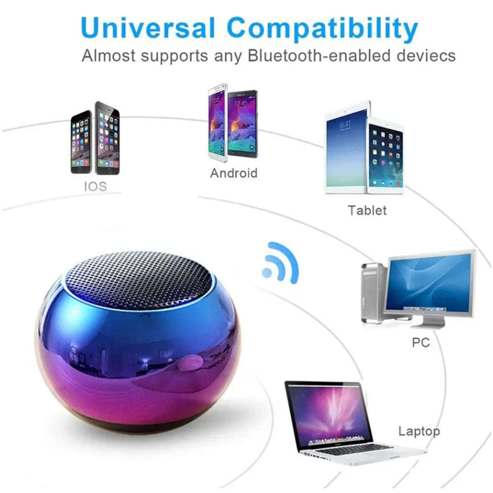 Flash Wireless Bluetooth Speaker Portable Small Steel Gun Metal Heavy Subwoofer Outdoor Mini Audio Soundbar for Ios / Android