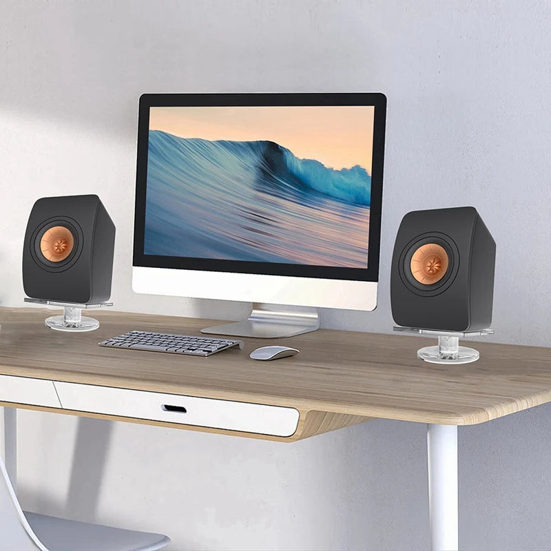 Acrylic Desktop Speaker Stand Bracket Speakers Stands for KEF LS50 Meta/Ls50 Wireless II/Q150/Q350/R3 Meta/Lsx II Easy to Use