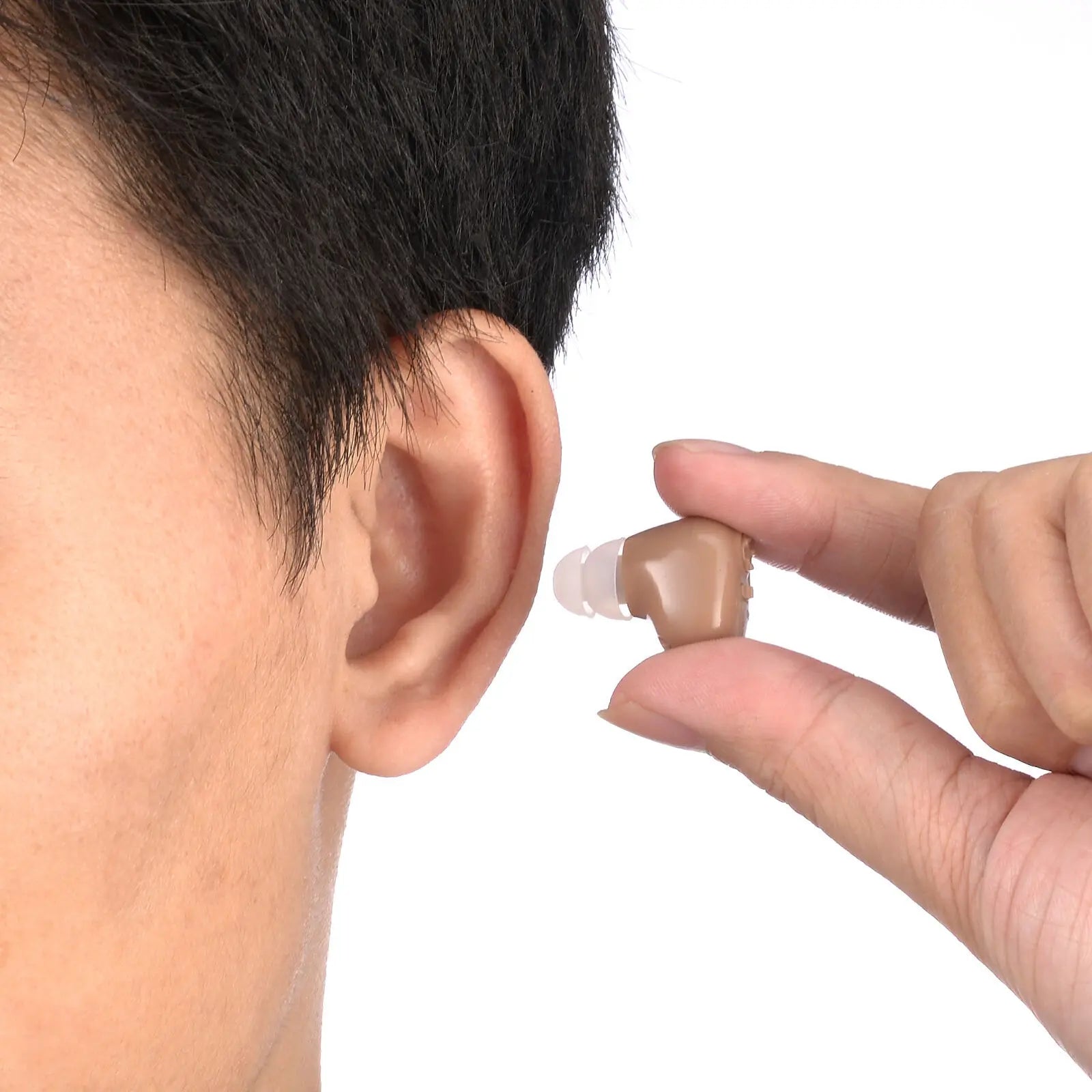 ITE Models Invisible Rechargeable Single Earphones Enhanced Listening Noise Reduction Mini Magnetic Earbuds for Elderly Gifts