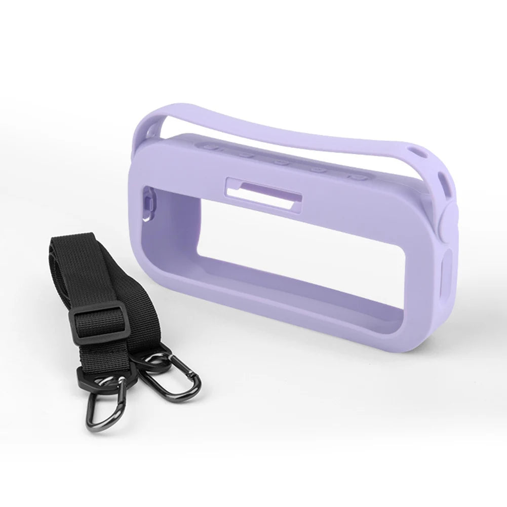 Silicone Cover Anti-Scratch Protective Skin Sleeve Drop-Proof Speaker Cover With Handle & Shoulder Strap for Bose SoundLink Flex