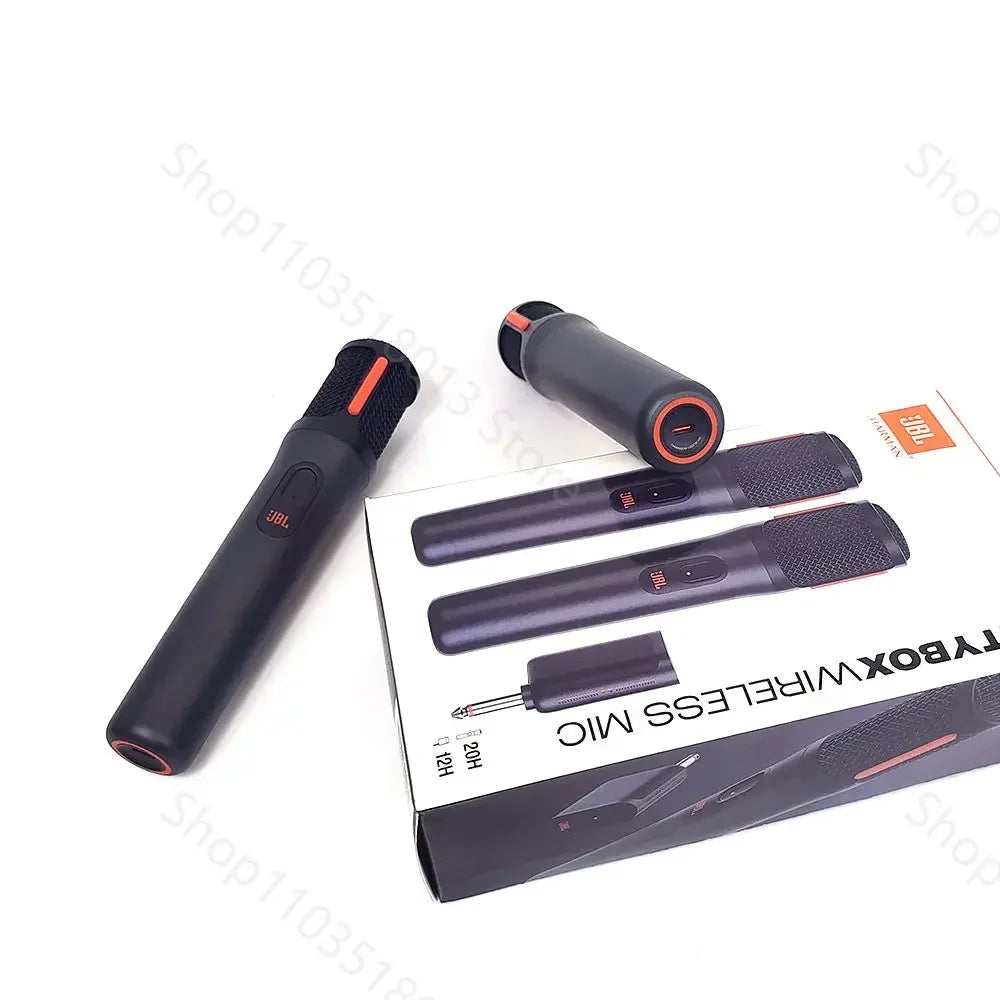 JBL Digital PartyBox PB UHF Wireless Rechargeable Portable Microphone System With Dual-Channel Receiver Clear Voice Crisp Sound