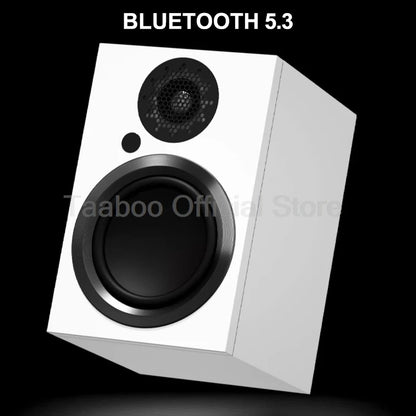 120W 5.25 Inch Active Speaker HiFi 5.3 Blutooth Audio Speaker Wooden 2-Way Bookshelf Surround Sound Box for 100-240v HomeTheater