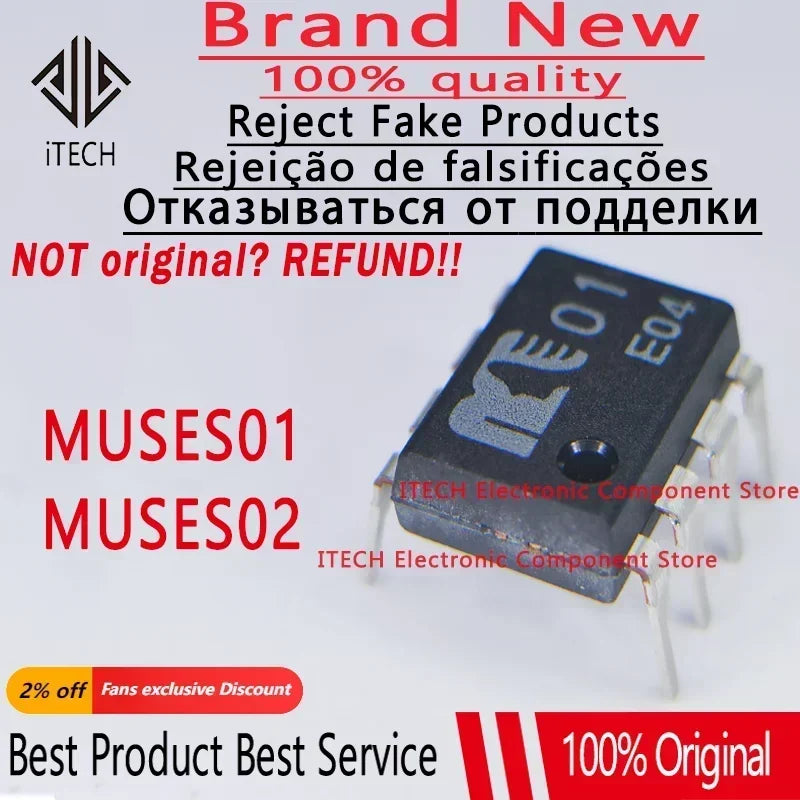 1pcs Original and Genuine MUSES02 MUSES 02/01/03 Op Amp MUSES01 MUSES03 High Fidelity Sound Quality Operational Amplifier