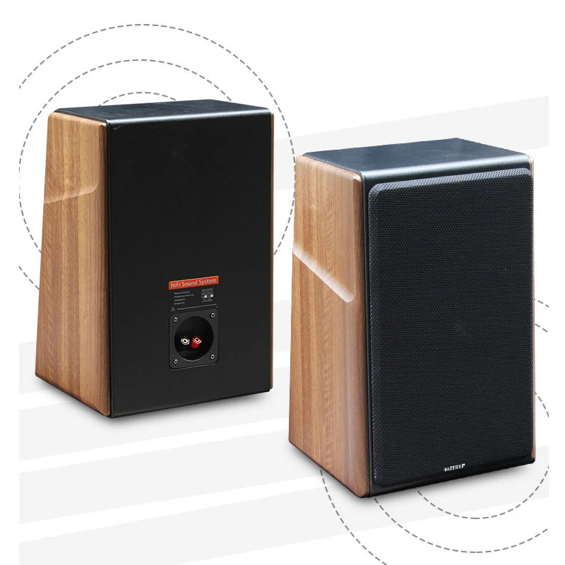 200W 8/10 Inch Wooden Speaker Woofer 4ohm KTV Speaker Treble Home Singing Audio Home Fever Passive Speaker Bookshelf Speaker