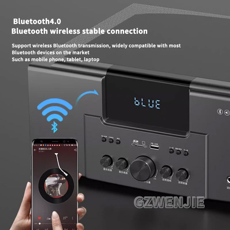 8 Inch High Power TV Living Room KTV Bluetooth 4.0 Speaker Stereo Sound Subwoofer Speaker 5.1 Home Theater System Audio Set 4Ω