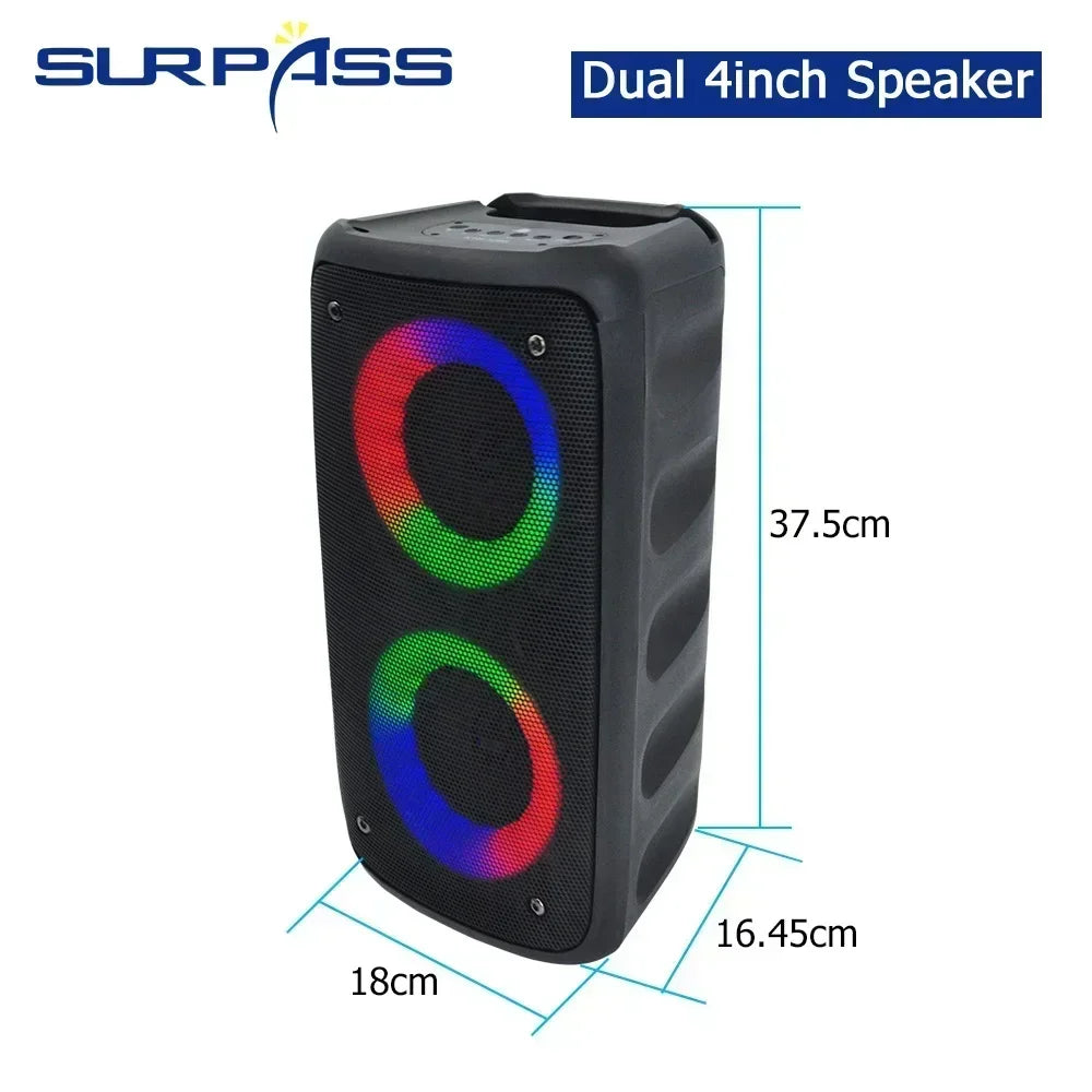 Dual 4inch Jbl Speaker20W Outdoor Portable Jbl Bluetooth Speakers Original withTF TWS FM Audience Sound Box for Home Hotel Party