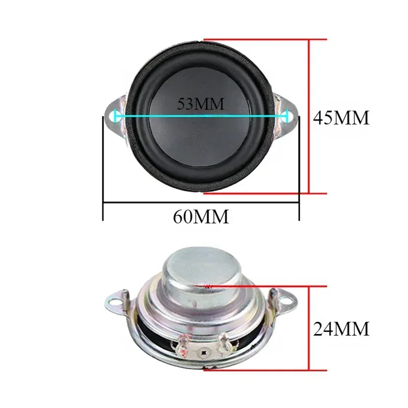 SOTAMIA 2Pcs 1.5 Inch Full Frequency Speakers 45mm 4 Ohm 15W HIFI Speaker Mid-Treble Loudspeaker for Harman Kardon Aura Studio3