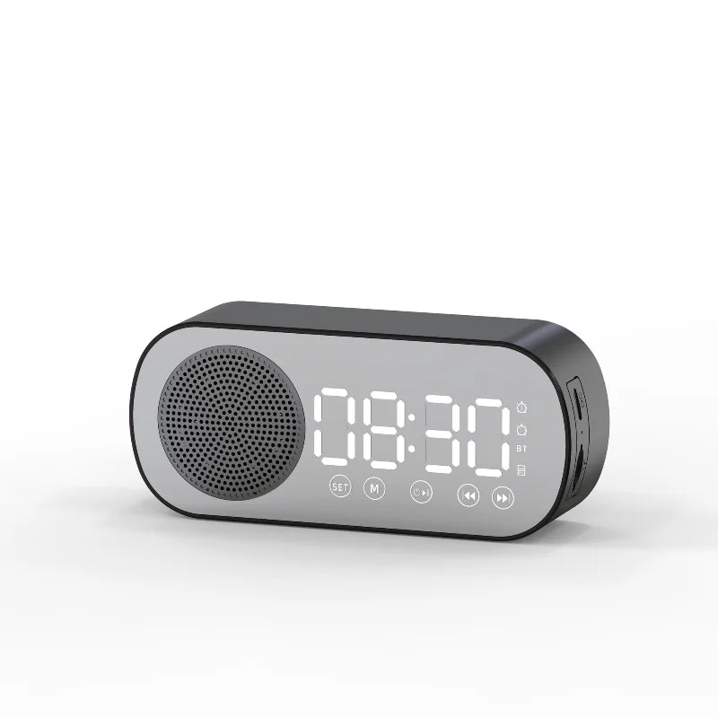 Digital Wireless Bluetooth Speaker Multi-Functional Loud Subwoofer Clock Mini AI Smart Alarm Clock Speaker Portable